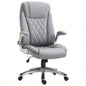 Vinsetto High Back 360 Swivel Ergonomic Home Office Chair with Flip Up Arms, Faux Leather Computer Desk Rocking Chair,