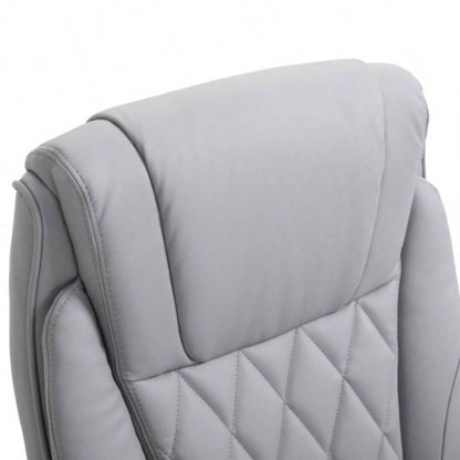 Vinsetto High Back 360 Swivel Ergonomic Home Office Chair with Flip Up Arms, Faux Leather Computer Desk Rocking Chair,