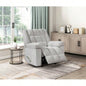Gentle Rocking Motion Reclining Chair 1pc Light Gray Chenille Upholstery Ultra Comfort Living Room Furniture