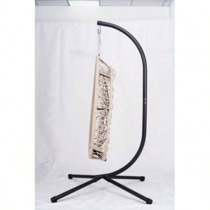 Outdoor - shaped Hanging Chair with Stand, Patio - shaped Swing Chair, Indoor Rocking Chair, Outdoor Hammock - shaped Chair, Beige