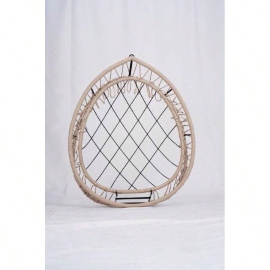 Outdoor - shaped Hanging Chair with Stand, Patio - shaped Swing Chair, Indoor Rocking Chair, Outdoor Hammock - shaped Chair, Beige