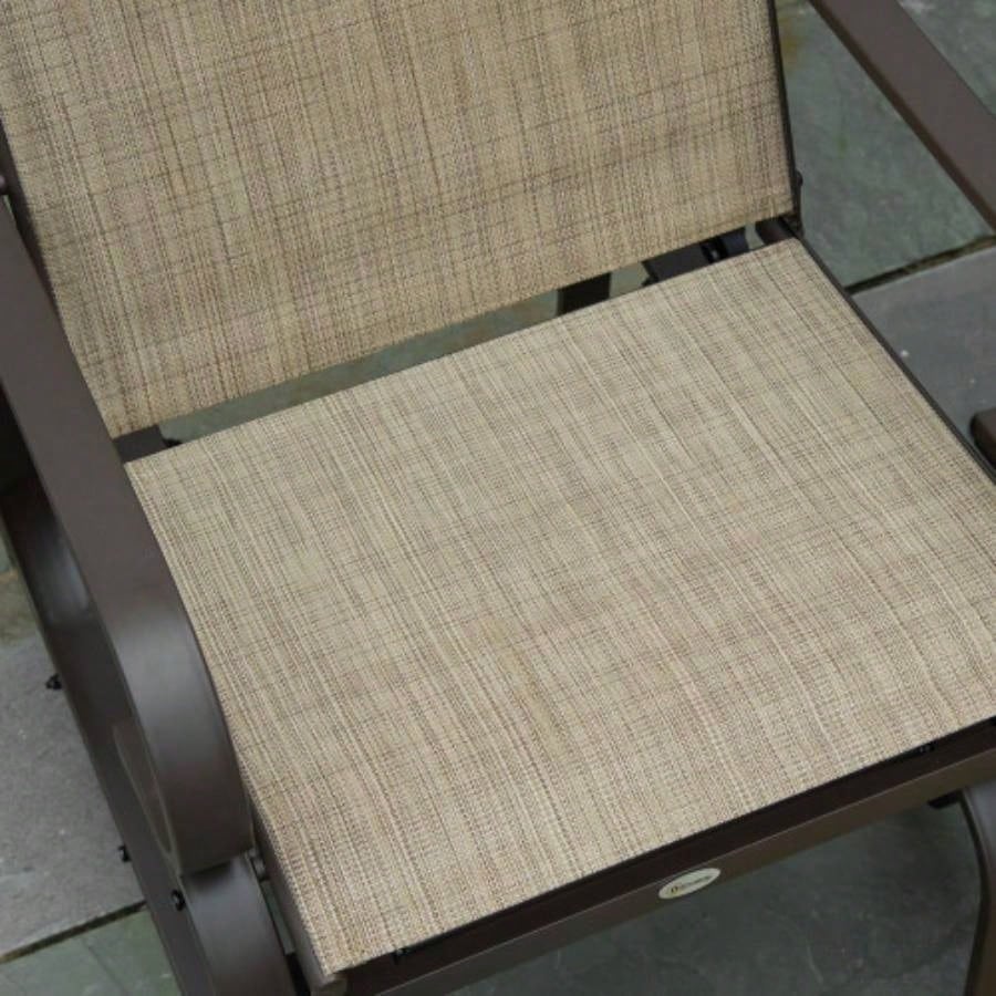 Outsunny Outdoor Glider Chair, Gliders Outside Patio with Smooth Rocking Mechanism and Lightweight Construction Backyard, Tan