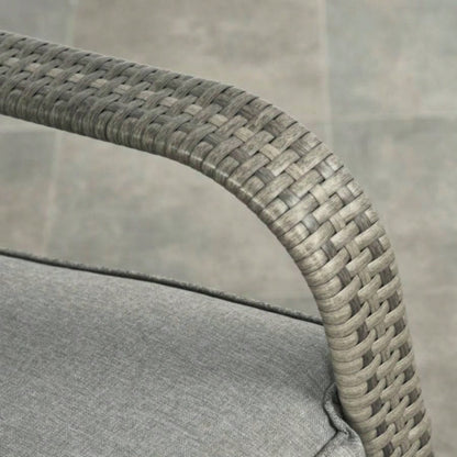 Outsunny Outdoor Rattan Rocking Chair Patio Recliner with Soft Cushions, Adjustable Footrest, 135 Degree Backrest, PE Wicker, Gray