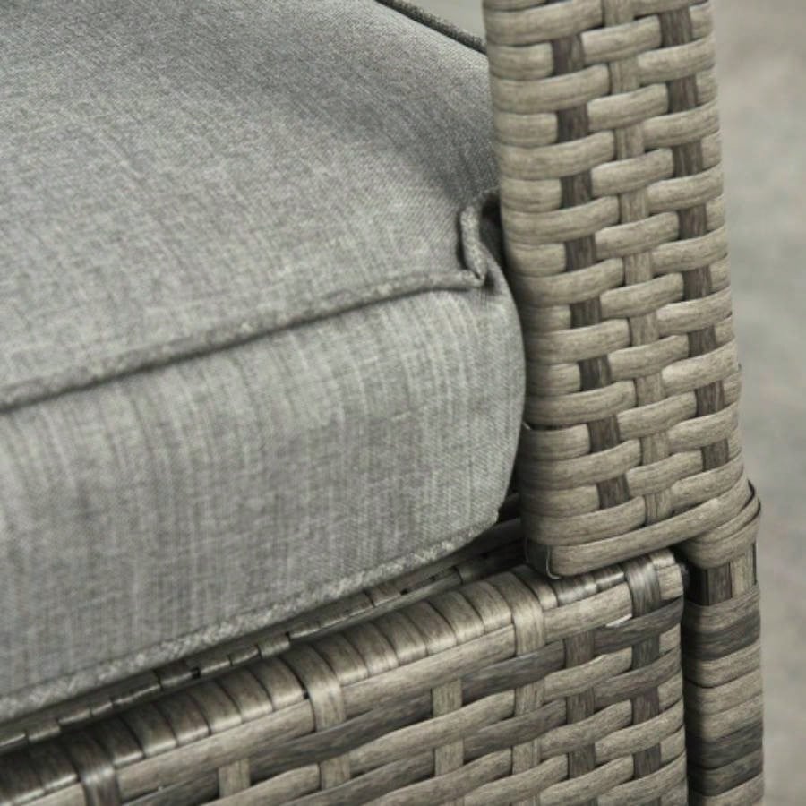 Outsunny Outdoor Rattan Rocking Chair Patio Recliner with Soft Cushions, Adjustable Footrest, 135 Degree Backrest, PE Wicker, Gray