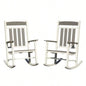 Outdoor Rocking Chairs Set of 2, Durable HDPE Patio Oversized Rockers Adults, Porch Rocking Chair with 380lbs Support, Weather - Resistant