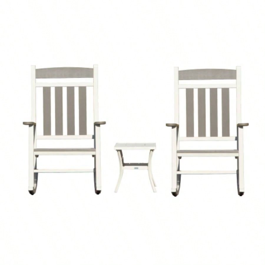 Outdoor Rocking Chairs Set of 2, Durable HDPE Patio Oversized Rockers Adults, Porch Rocking Chair with 380lbs Support, Weather - Resistant