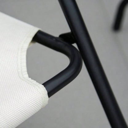 Outsunny Garden Rocking Chair, Outdoor Indoor Sling Fabric Rocker Patio, Balcony, Porch, White
