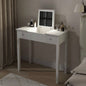 Multifunctional Vanity Desk with 3 - Level Adjustable Lighting with Flip - top Mirror Storage 15.75 Deep Makeup Table 2 Drawers 3 Removable Organizer Boxes Compact Home Office Desk White