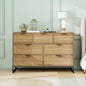 Modern Drawer Dresser Wood Cabinet Walnut