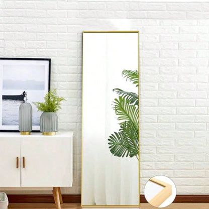 Tempered mirror 59x 16 Tall Full Length Mirror with Stand, Gold Wall Mounting Full Body Mirror, Metal Frame Full - Length Mirror Living Room, Bedroom