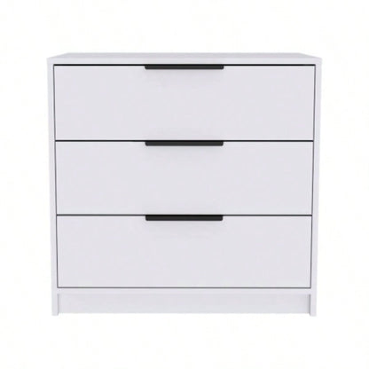 Dresser 27H, 3 Drawers Dresser, Superior Top, White