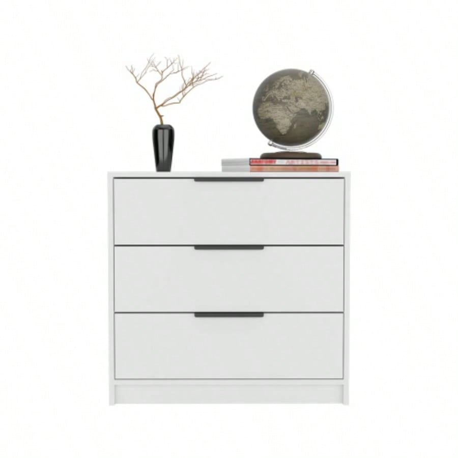 Dresser 27H, 3 Drawers Dresser, Superior Top, White