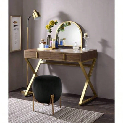 Coleen White Gold Vanity Desk/Mirror Jewelry Tray