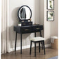 Beautiful Pink Vanity Dresser with Mirror and Stool Set Storage Drawers Bedroom Furniture 1pc