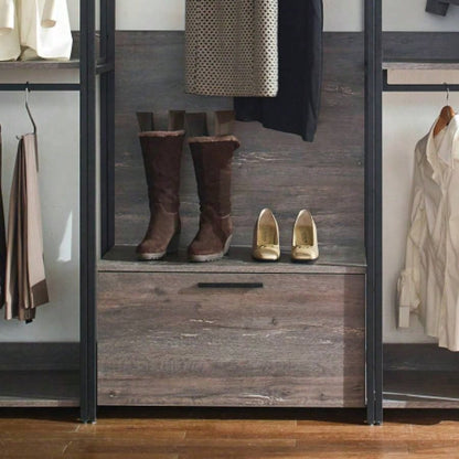 Monica Wood Walk - in Closet System