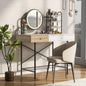 GO 40 Makeup Vanity Desk with 3 - Mode Lighted Mirror Wireless Charging Station, Vanity Table with Drawer 3 Open Shelves Ample Storage Space, Dressing Table Bedroom, White