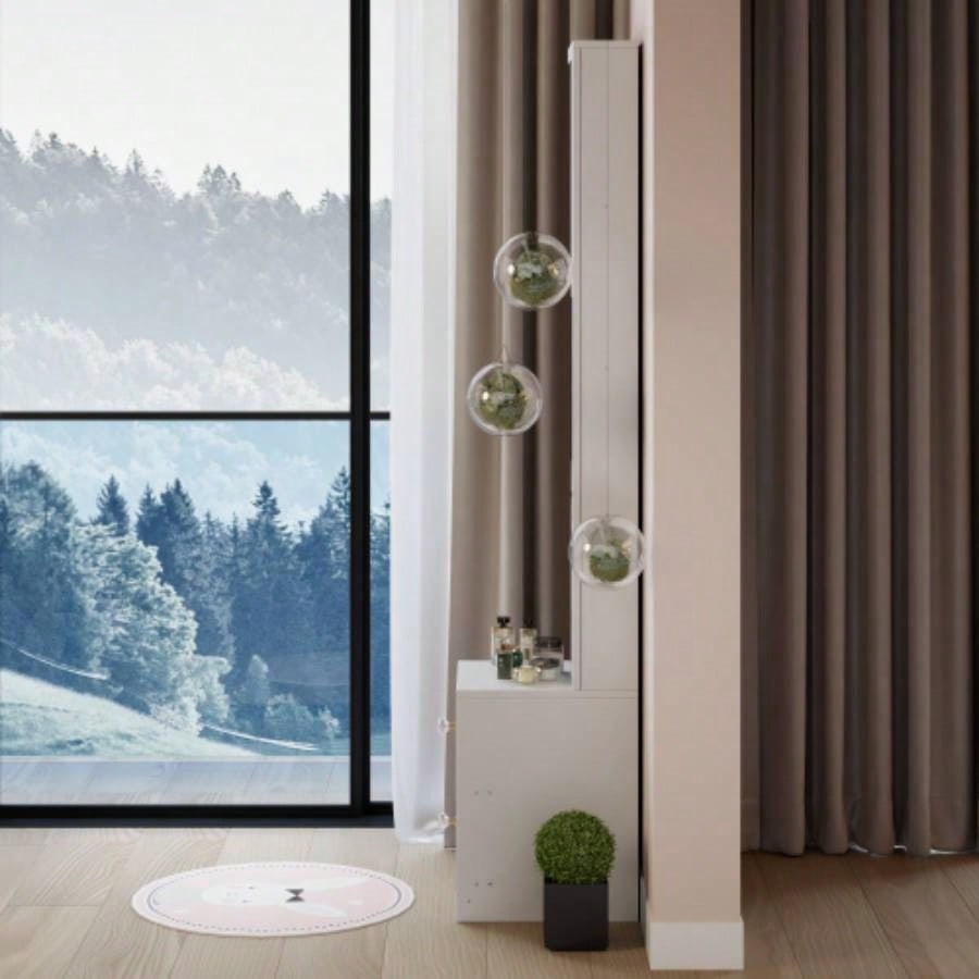 Length 11.8x Width 15. Height 63 Simple Stylish Dressing Mirror Cabinet, Full Body Mirror Cabinet, Large Mirror, Multi Layer High Capacity Storage, Use Alone or In Conjunction With Vanity
