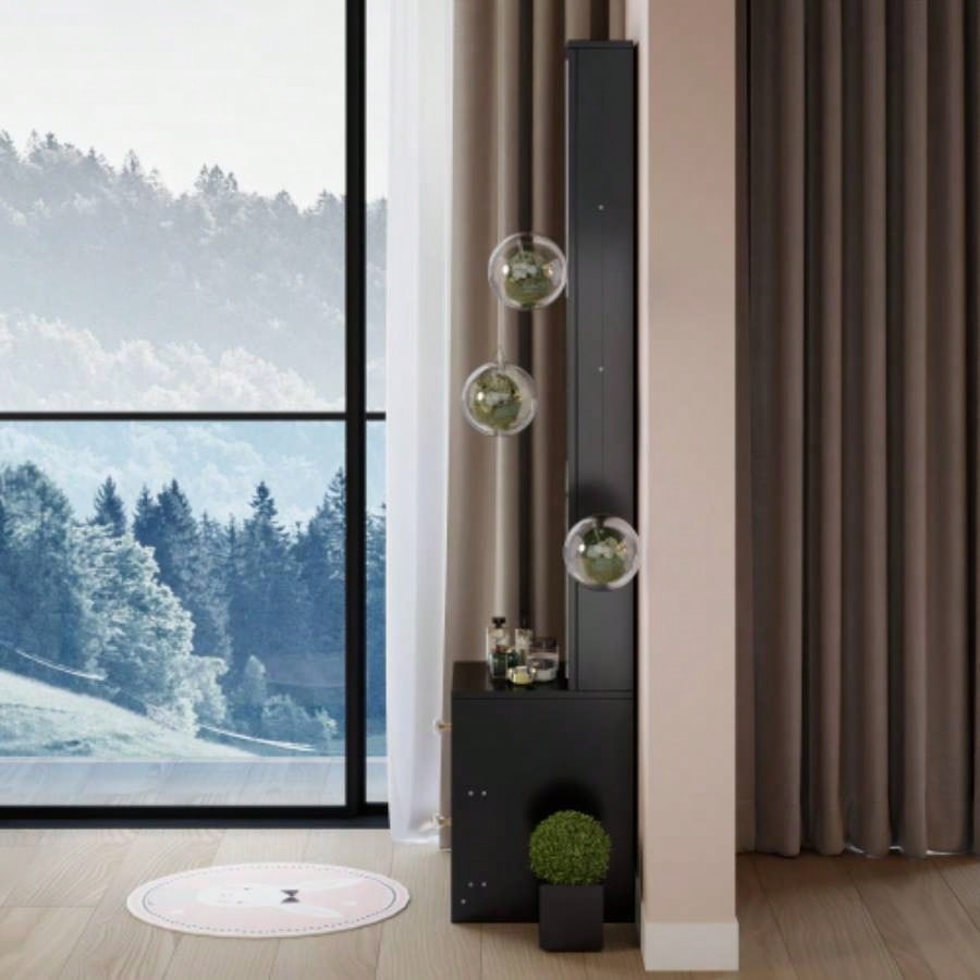 Length 11.8x Width 15. Height 63 Simple Stylish Dressing Mirror Cabinet, Full Body Mirror Cabinet, Large Mirror, Multi Layer High Capacity Storage, Use Alone or In Conjunction With Vanity