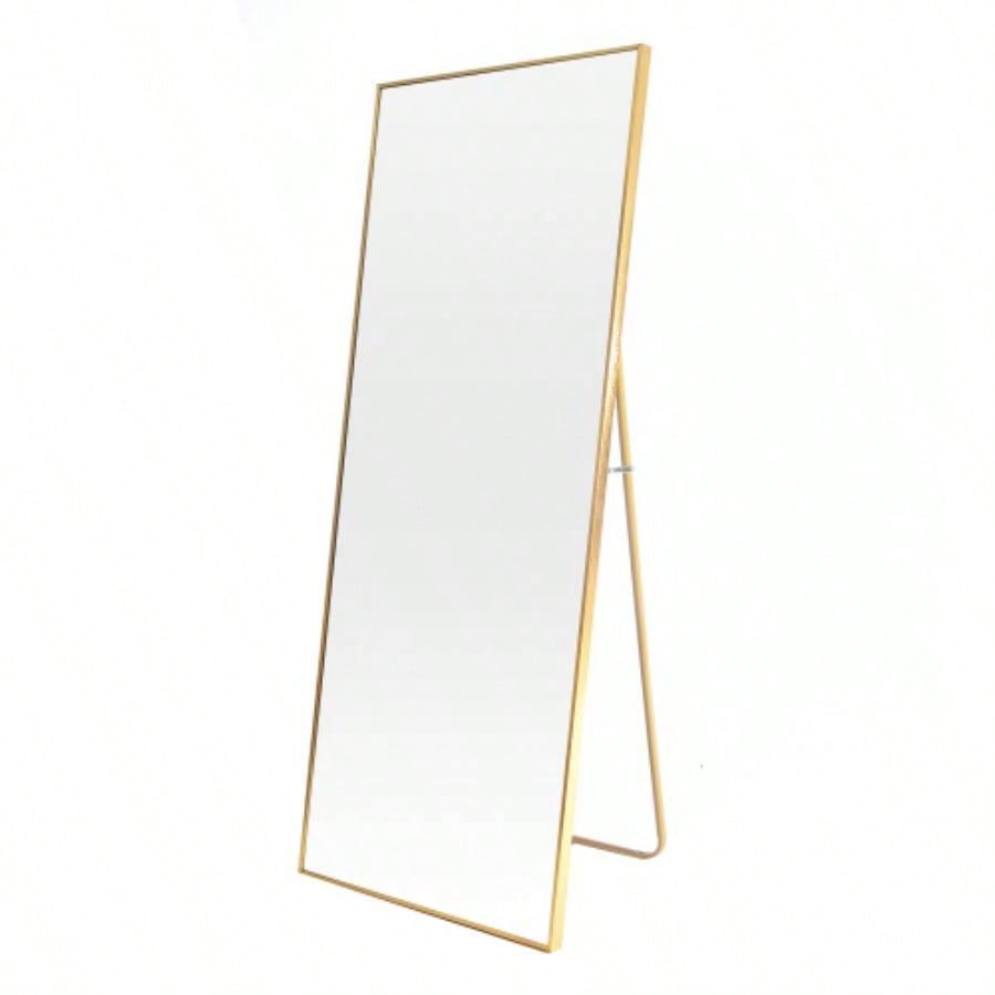 Tempered mirror 71x 32 Tall Full Length Mirror with Stand, Gold Wall Mounting Full Body Mirror, Metal Frame Full - Length Mirror Living Room, Bedroom