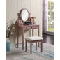 Moniys Wood Moniya Makeup Vanity Table and Stool Set, Purple