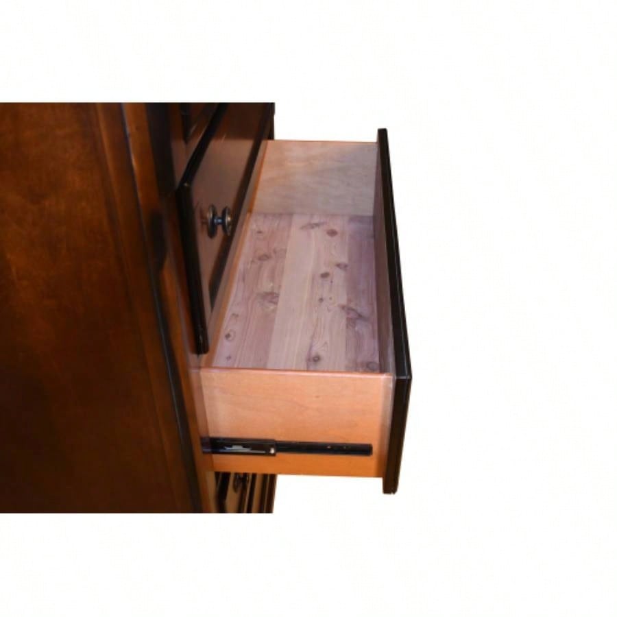 Chest Made with Wood in Dark Walnut Color
