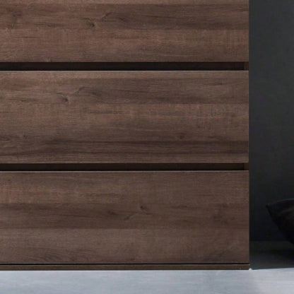 Liv Four - Drawer Contemporary Wood Chest in Walnut Brown