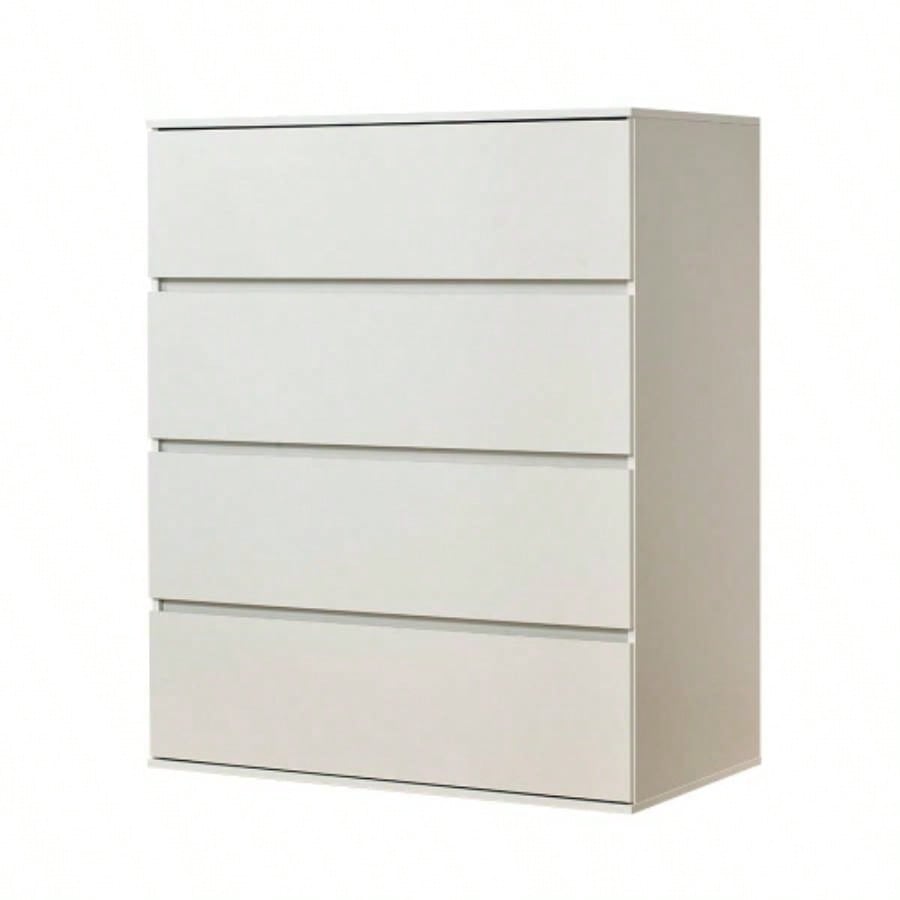 Liv Four - Drawer Contemporary Wood Chest in White