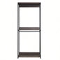 Monica Farmhouse Industrial Wood Walk - in Closet with One Shelf in Rustic Gray