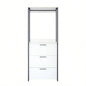 Fiona Wood and Metal Walk - in Closet with Three Drawers