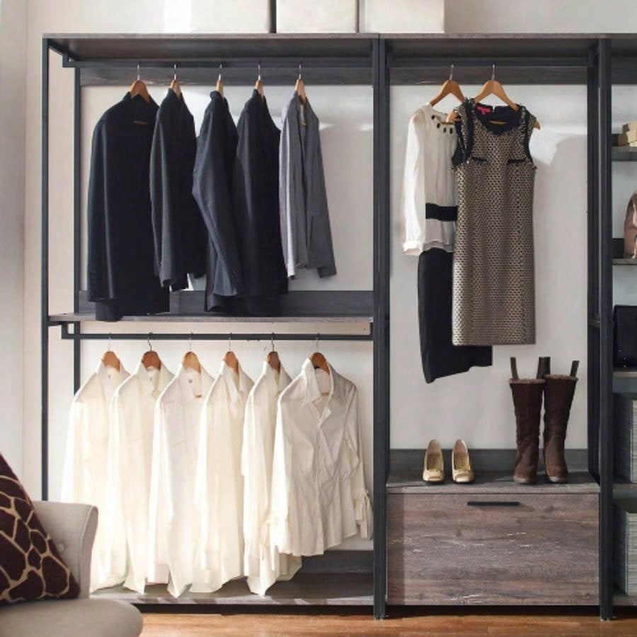 Monica Wood Walk - in Closet System