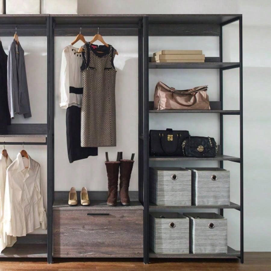 Monica Wood Walk - in Closet System