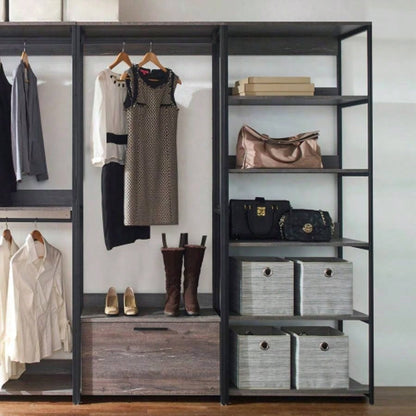 Monica Wood Walk - in Closet System