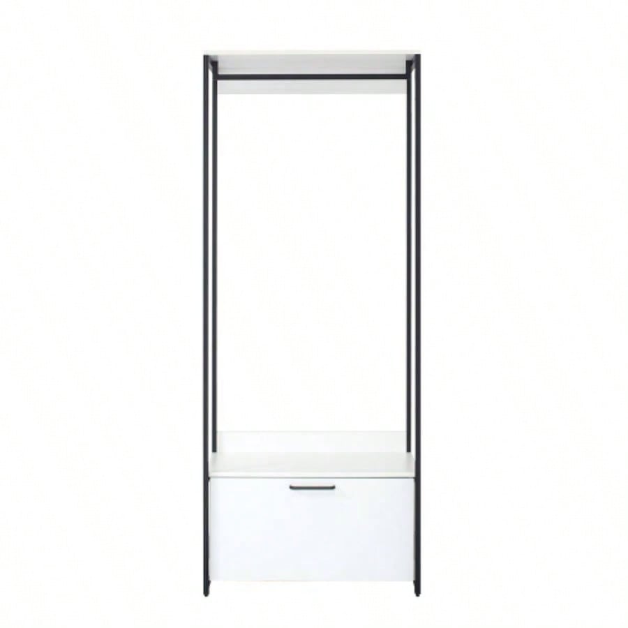 Fiona Wood and Metal Walk - in Closet with One Drawer