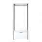 Fiona Wood and Metal Walk - in Closet with One Drawer