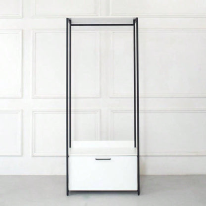 Fiona Wood and Metal Walk - in Closet with One Drawer