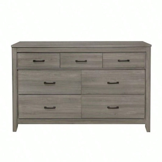 Dark Gray Transitional Look 1pc Dresser of Drawers Industrial Rustic Modern Style Bedroom Furniture
