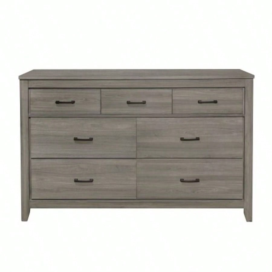 Dark Gray Transitional Look 1pc Dresser of Drawers Industrial Rustic Modern Style Bedroom Furniture