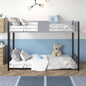 Metal Twin over Twin Bunk Bed with Vent Board/ Heavy - duty Sturdy Metal/ Noise Reduced/ Safety Guardrail/ CPC Certified