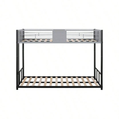 Metal Twin over Twin Bunk Bed with Vent Board/ Heavy - duty Sturdy Metal/ Noise Reduced/ Safety Guardrail/ CPC Certified