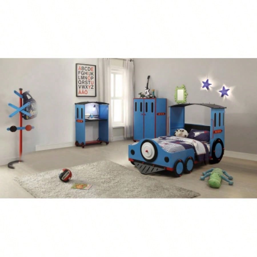 Blue, Red Black Twin Bed