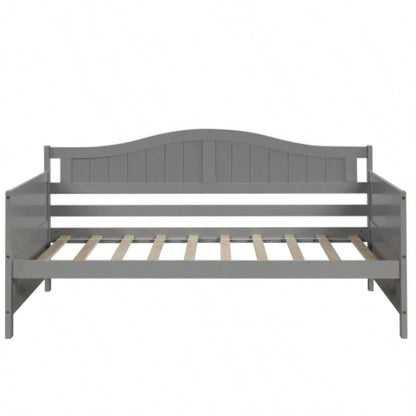 Twin Wooden Daybed with 2 drawers, Sofa Bed Bedroom Living Room, No Box Spring Needed, Gray