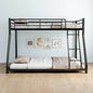 Metal Bunk Bed Twin Over Full Size with Removable Stairs, Heavy Duty Sturdy Frame with 12 Under - Bed Storage Teen Adults, Teens, No Box Spring Needed, White