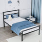Metal Platform Bed frame with Headboard, Sturdy Metal Frame, No Box Spring NeededTwin