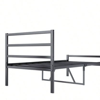 Metal Platform Bed frame with Headboard, Sturdy Metal Frame, No Box Spring NeededTwin