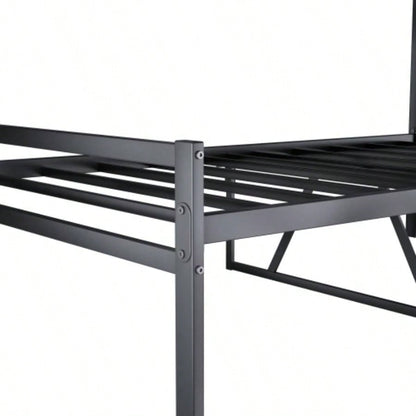 Metal Platform Bed frame with Headboard, Sturdy Metal Frame, No Box Spring NeededTwin