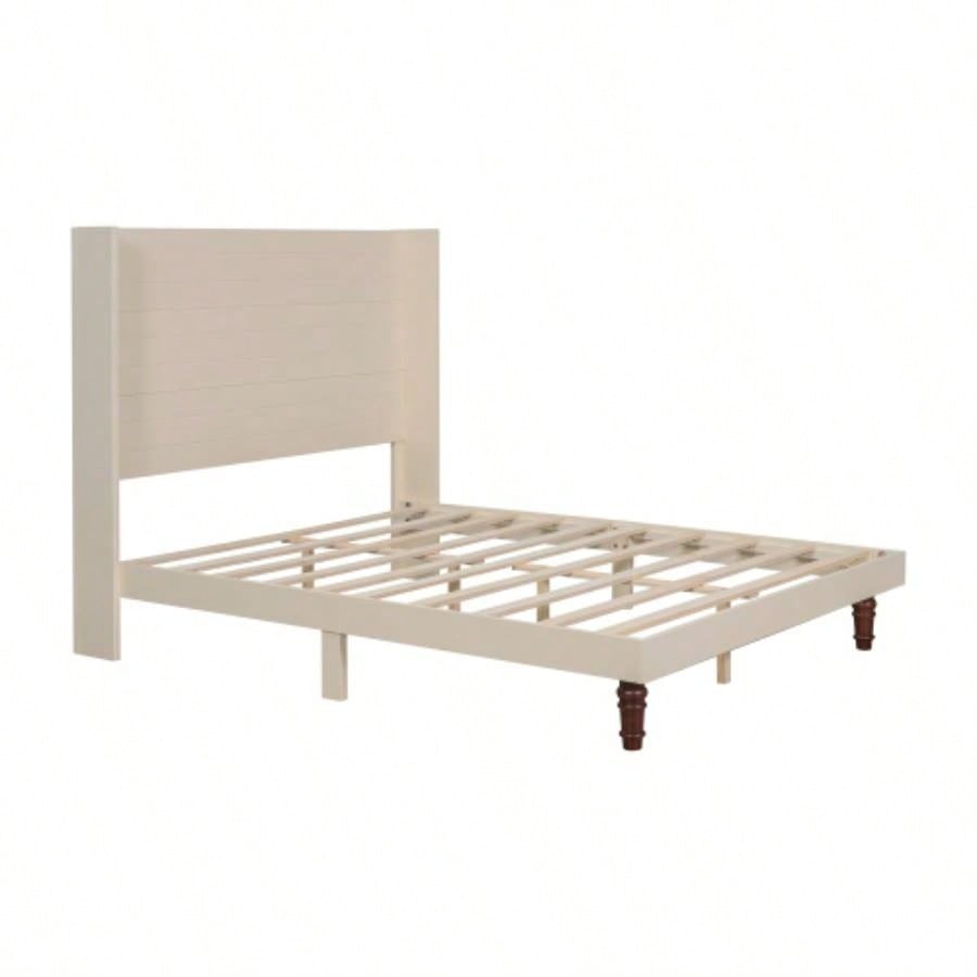 Stylish High Headboard Bed, 54 High Headboard, High Quality, Comfortable High Back Design Reading or Relaxing, Size, Beige