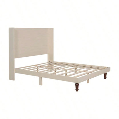 Stylish High Headboard Bed, 54 High Headboard, High Quality, Comfortable High Back Design Reading or Relaxing, Size, Beige