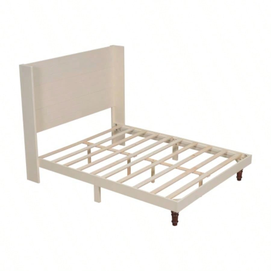 Stylish High Headboard Bed, 54 High Headboard, High Quality, Comfortable High Back Design Reading or Relaxing, Size, Beige