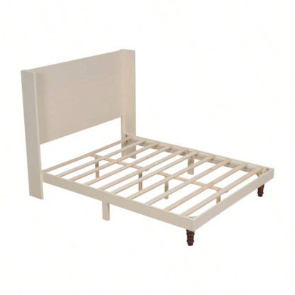 Stylish High Headboard Bed, 54 High Headboard, High Quality, Comfortable High Back Design Reading or Relaxing, Size, Beige