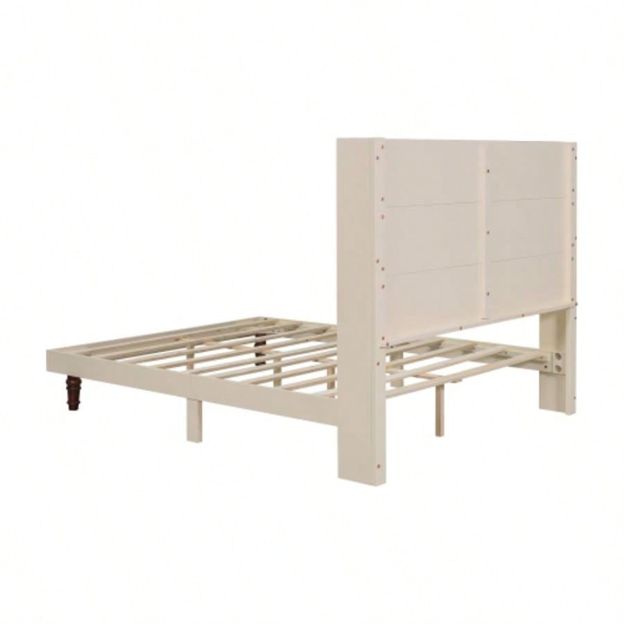 Stylish High Headboard Bed, 54 High Headboard, High Quality, Comfortable High Back Design Reading or Relaxing, Size, Beige